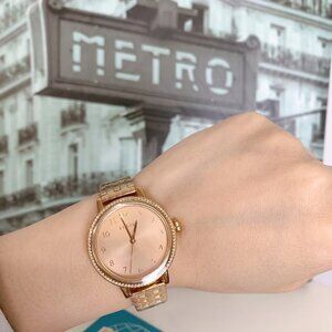 Fossil BQ3656 Reid Three-Hand Rose Gold-Tone Stainless Steel Watch